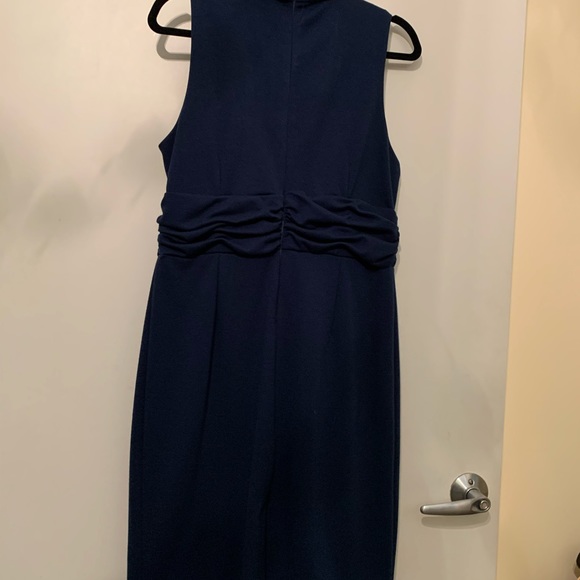 Navy High Neck Cocktail Dress